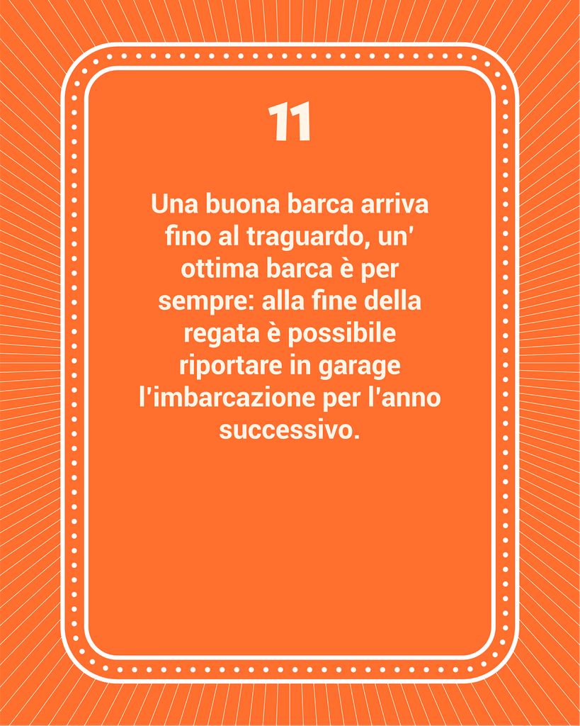 Regola 11: La roba che torna a terra dal mare, se non riesci a usarla per la tua barca, resta a terra anche per la tua gola.