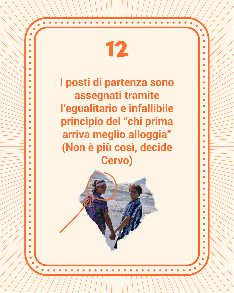 Regola 12: Non bestemmiare contro gli altri che non sono ancora pronti alla prova. Colora con la falce e con i sassi consumati finché diventi maturo e puoi decollare.