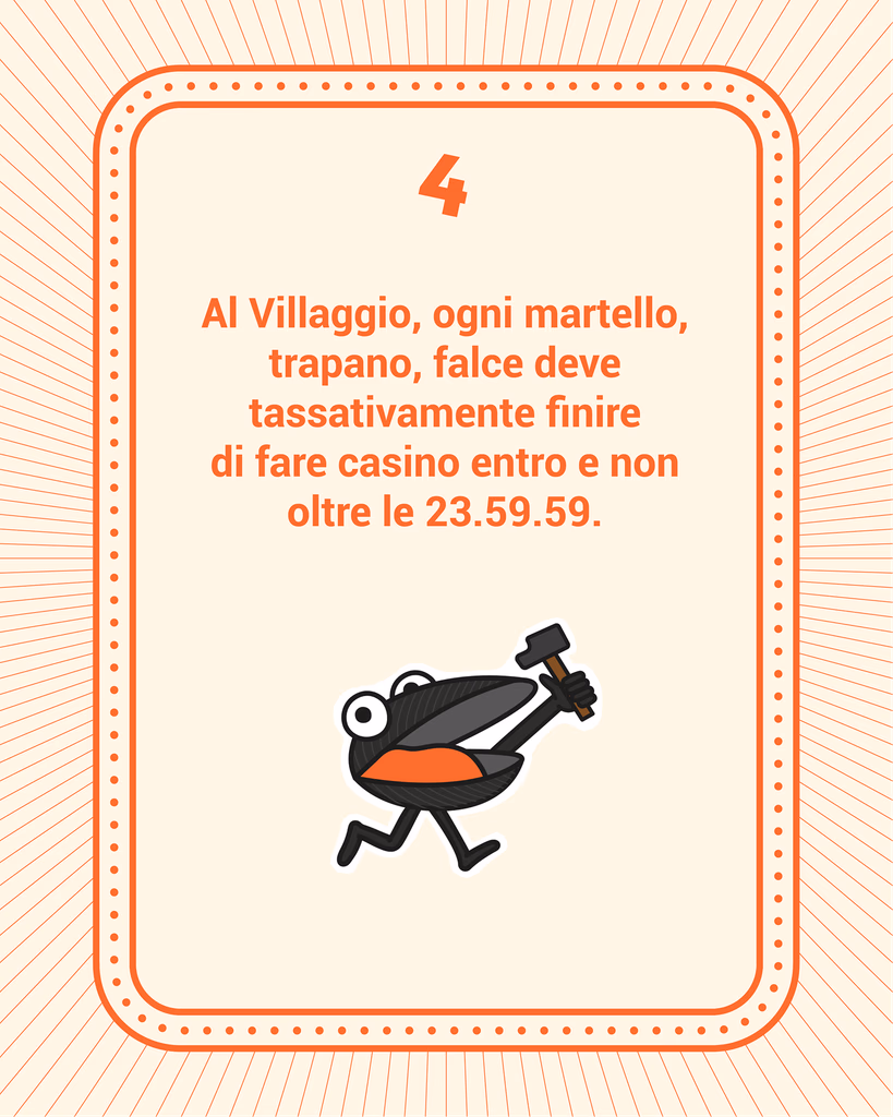 Regola 4: Ricordati il giorno dell'ottava cosa per renderla sacra.
