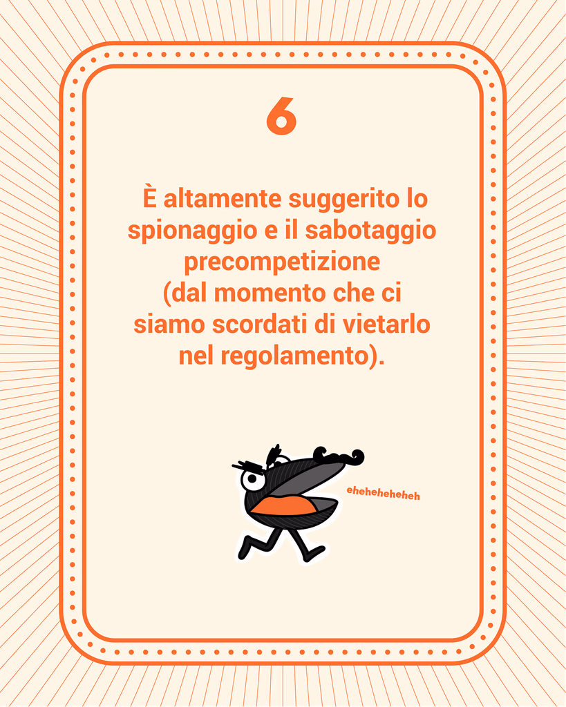 Regola 6: Non praticare amori con le cozze coi due gusci, cozze senza cuore e bivalvi taccagni.