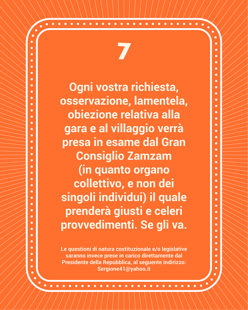 Regola 7: Non rubare gente